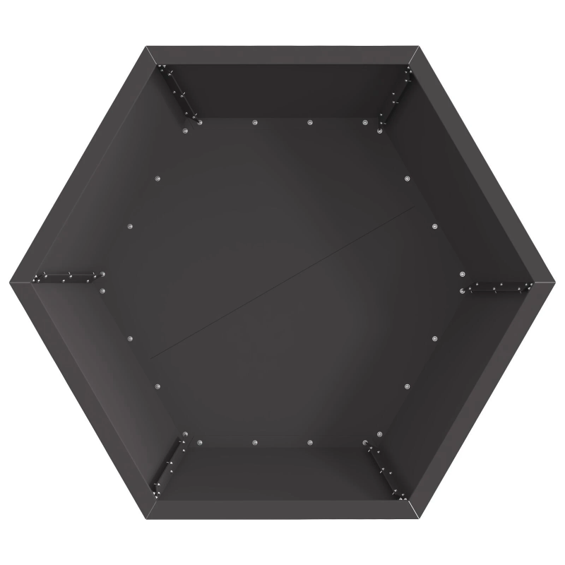 vidaXL Uguns bedre Melna 75 x 75 x 28 cm Tērauds