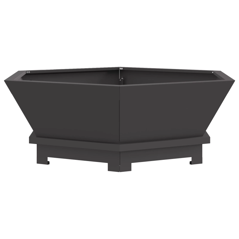 vidaXL Uguns bedre Melna 75 x 75 x 28 cm Tērauds