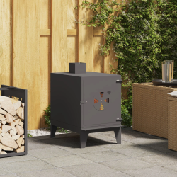 vidaXL Nometņu plīts Melna 35 x 50 x 60 cm Auksti velmēta tērauds