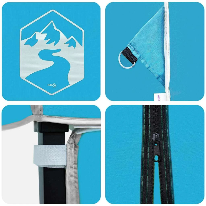 vidaXL Nojumes telts Zila 243 x 243 x 251 cm audums