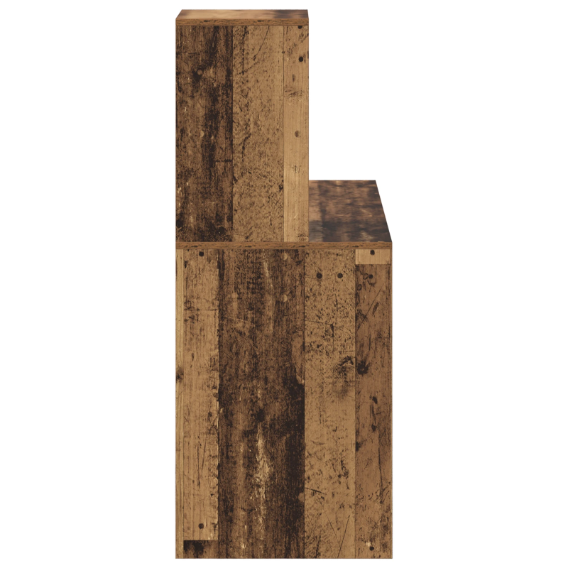 vidaXL Galds ar plauktu Vecs koks 102 x 50 x 124 cm Inženierijas koks