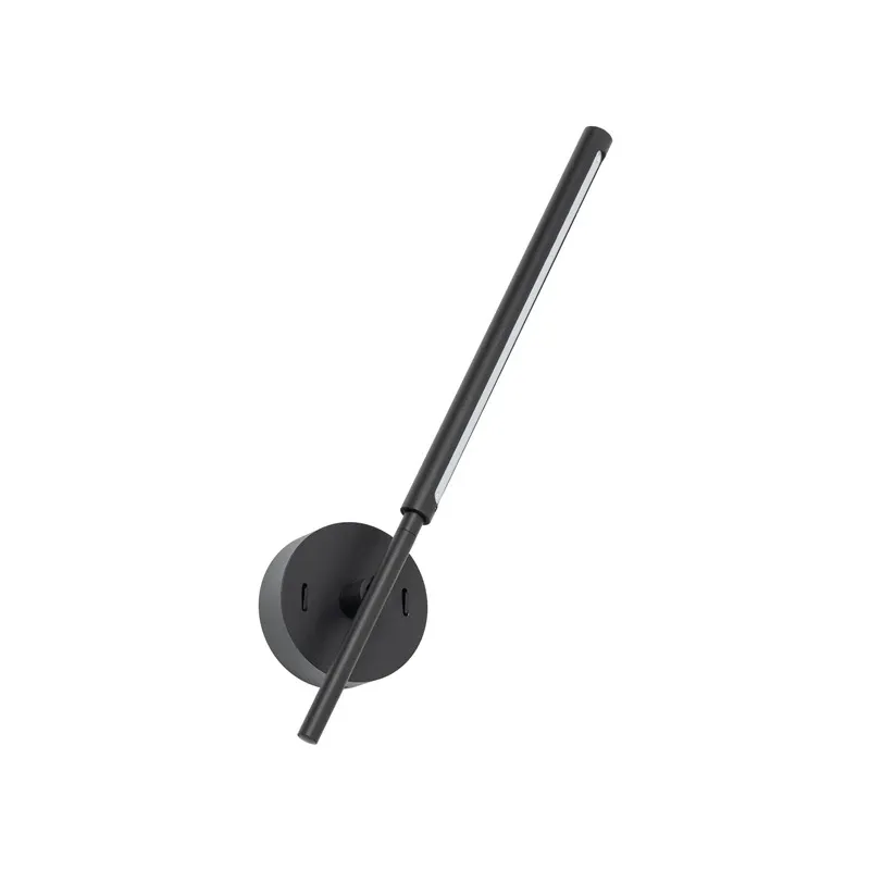Lampa sienas focus 4w+1w 4k melna