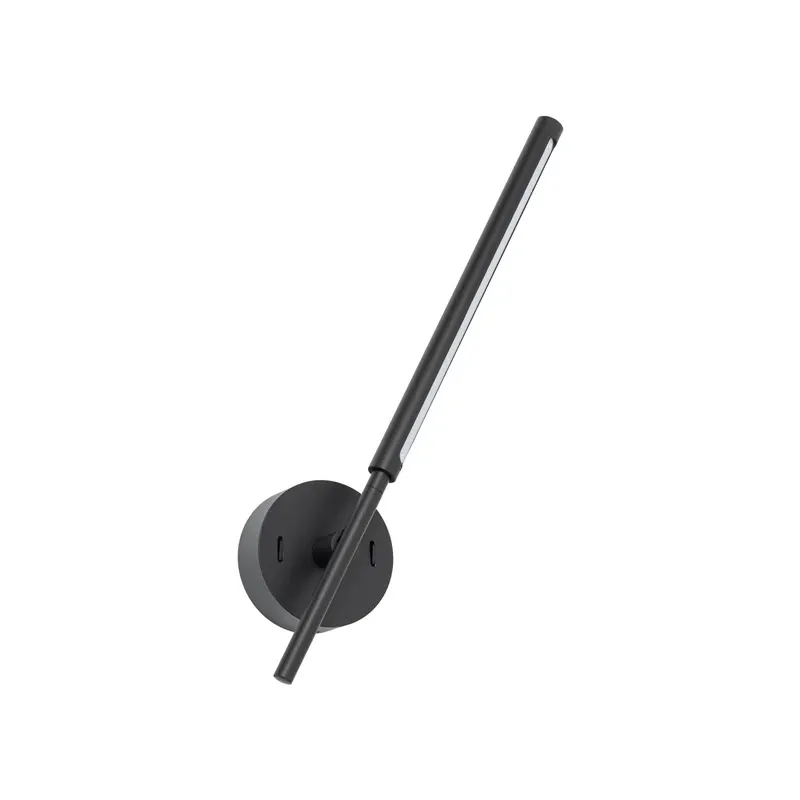 Lampa sienas focus 4w+1w 4k melna