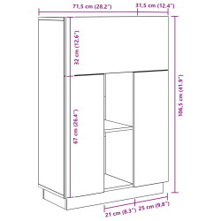 vidaXL Galds Melns ozolkoks 71.5 x 31.5 x 106.5 cm Inženierijas koks