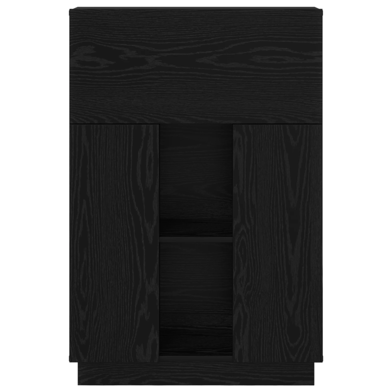 vidaXL Galds Melns ozolkoks 71.5 x 31.5 x 106.5 cm Inženierijas koks