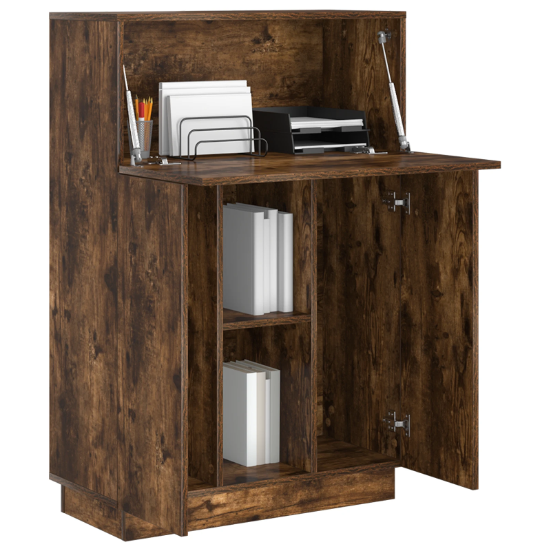 vidaXL Galds Dūmaka ozols 71.5 x 31.5 x 106.5 cm Inženierijas koks