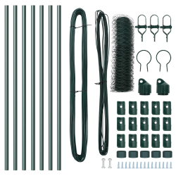 vidaXL Žoga āķis Zaļa 10 x 0,8 m ,36 mm siets, Tērauds un PVC