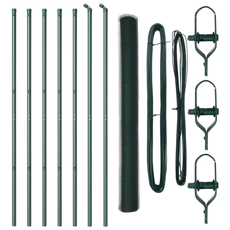 vidaXL Žoga āķis Zaļa 10 x 1,6 m ,13 mm siets, Tērauds un PVC