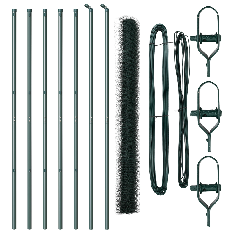 vidaXL Žoga āķis Zaļa 10 x 1,6 m ,36 mm siets, Tērauds un PVC