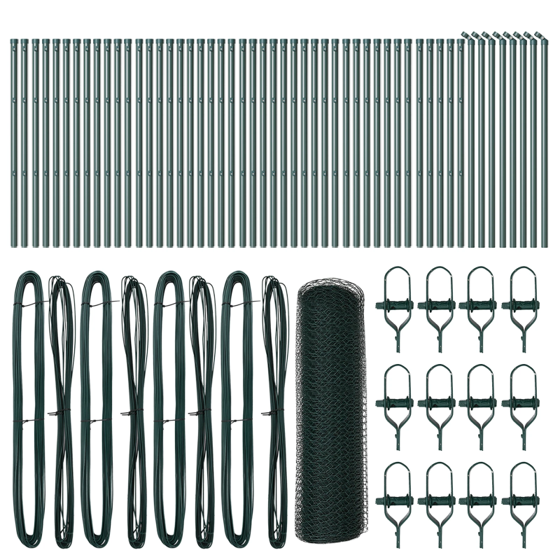 vidaXL Žoga āķis Zaļa 100 x 0,5 m ,25 mm siets, Tērauds un PVC