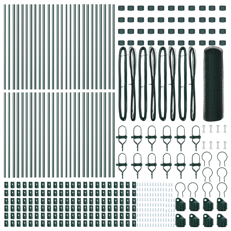 vidaXL Žoga āķis Zaļa 100 x 0,8 m ,13 mm tīkls, Tērauds un PVC