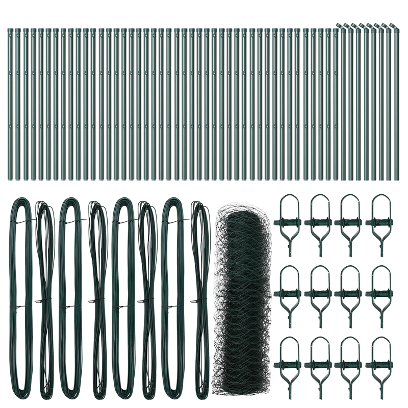 vidaXL Žoga āķis Zaļa 100 x 0,8 m ,36 mm sieta, Tērauds un PVC