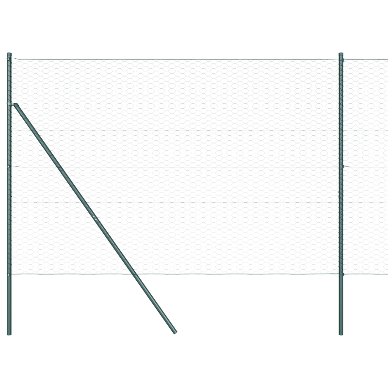 vidaXL Žoga āķis Zaļa 100 x 1,5 m ,36 mm siets, Tērauds un PVC