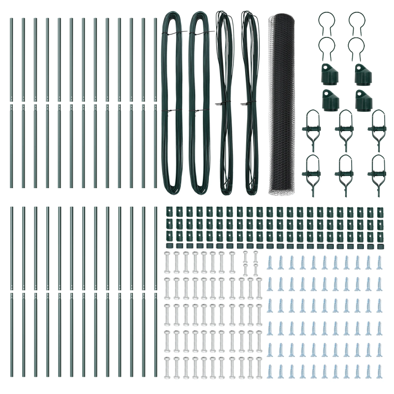 vidaXL Žoga āķis Pelēka 50 x 1 m ,13 mm acu izmērs, Tērauds un PVC