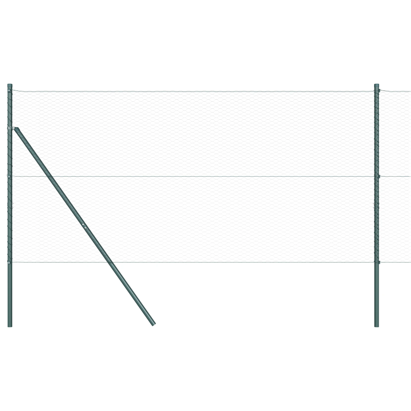 vidaXL Žoga āķis Pelēka 50 x 1,4 m ,25 mm siets, Tērauds un PVC