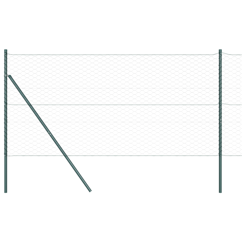 vidaXL Žoga āķis Pelēka 50 x 1,4 m ,50 mm siets, Tērauds un PVC