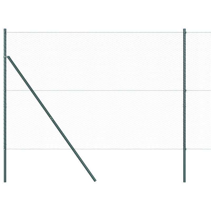 vidaXL Žoga āķis Pelēka 50 x 1,5 m ,25 mm siets, Tērauds un PVC