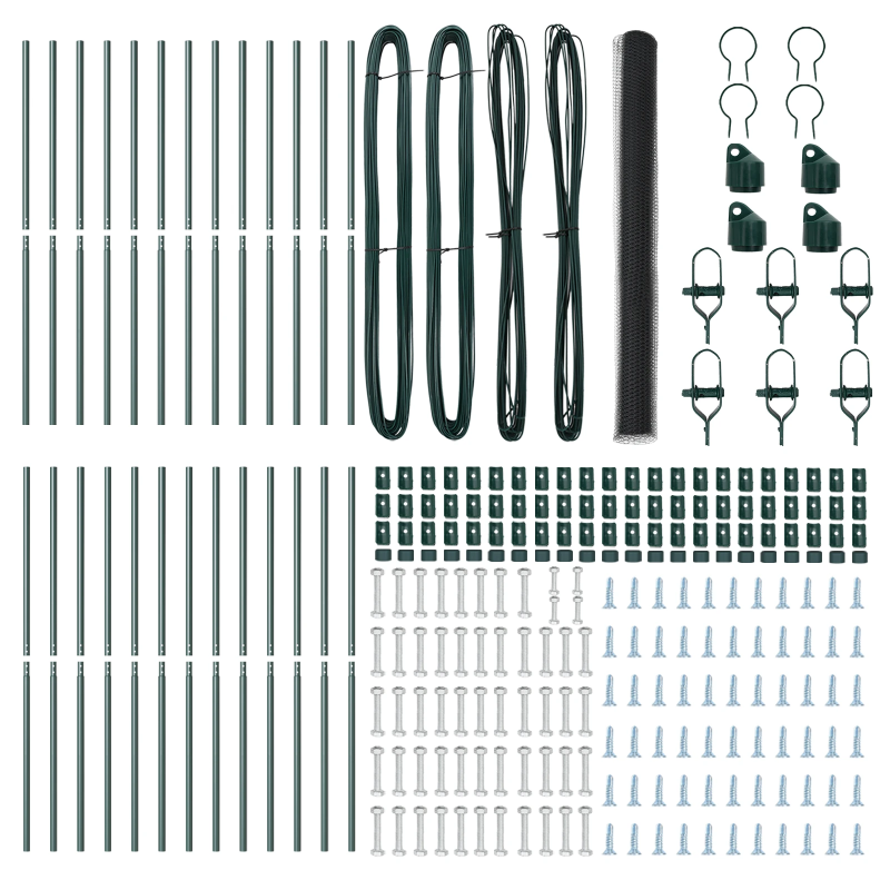 vidaXL Žoga āķis Pelēka 50 x 1,5 m ,36 mm acs izmērs, Tērauds un PVC