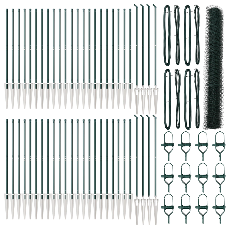 vidaXL Žoga āķis Zaļa 100 x 1,4 m ,36 mm siets, Tērauds un PVC