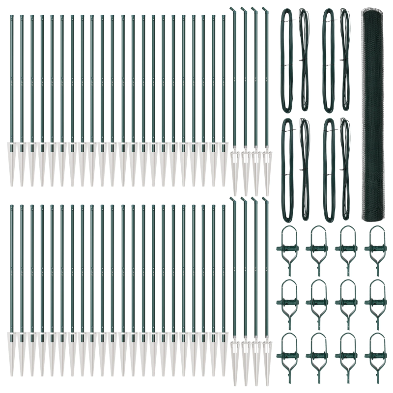 vidaXL Žoga āķis Zaļa 100 x 1,6 m ,25 mm siets, Tērauds un PVC