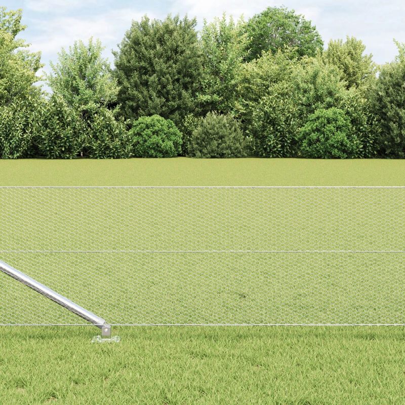 vidaXL Žoga āķis Sudraba 50 x 0,4 m ,13 mm siets, Tērauds