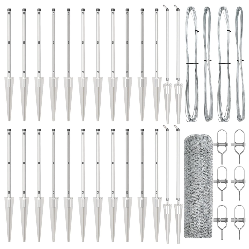 vidaXL Žoga āķis Sudraba 50 x 0,6 m ,13 mm acs, Tērauds