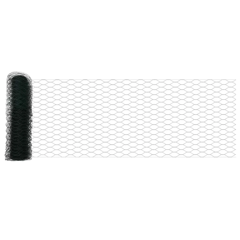 vidaXL Žoga āķis Zaļa 100 x 0,6 m ,50 mm acs, Tērauds un PVC