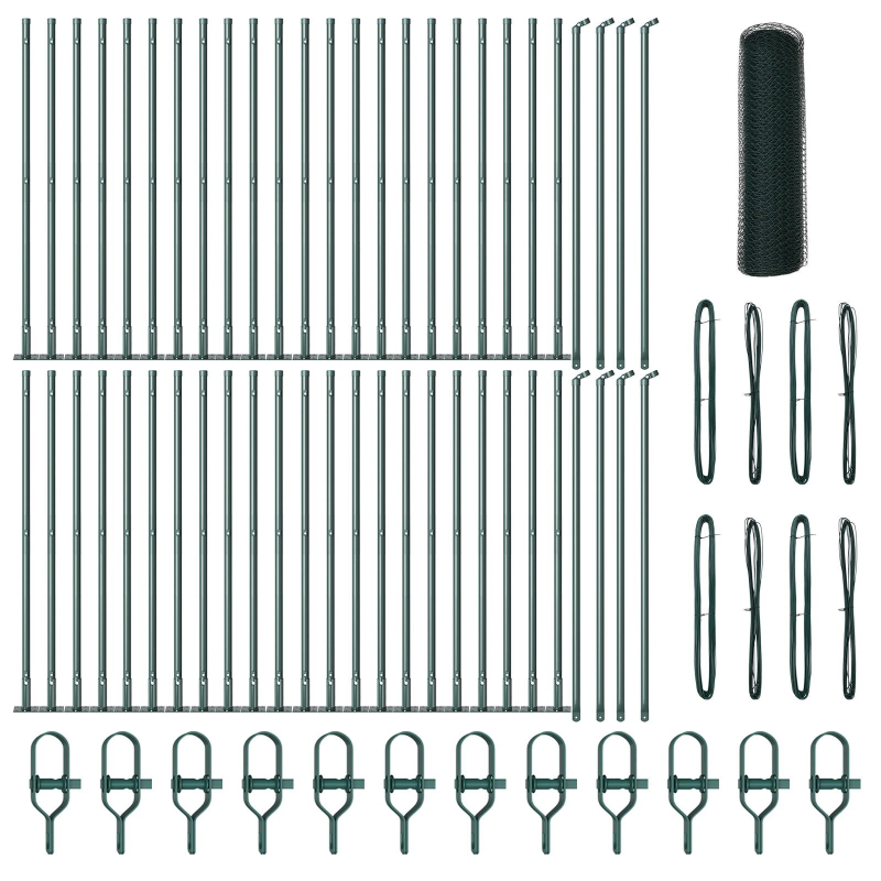 vidaXL Žoga āķis Zaļa 100 x 0,8 m ,13 mm tīkls, Tērauds un PVC