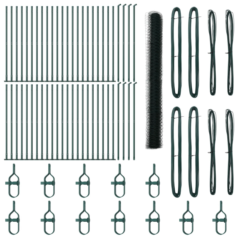 vidaXL Žoga āķis Zaļa 100 x 1,4 m ,36 mm siets, Tērauds un PVC