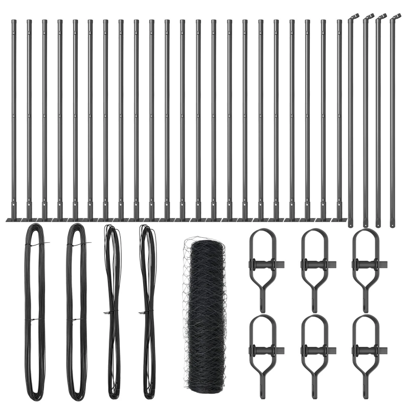 vidaXL Žoga āķis Pelēka 50 x 1 m ,50 mm sieta, Tērauds un PVC