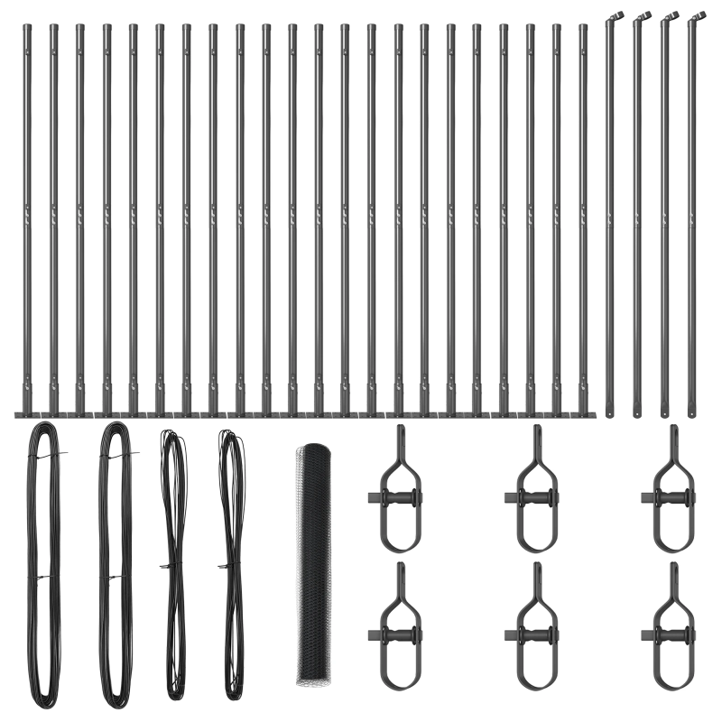 vidaXL Žoga āķis Pelēka 50 x 1,2 m ,13 mm siets, Tērauds un PVC