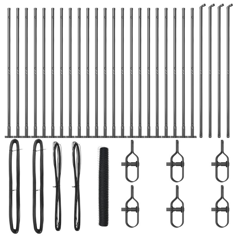 vidaXL Žoga āķis Pelēka 50 x 1,2 m ,36 mm siets, Tērauds un PVC