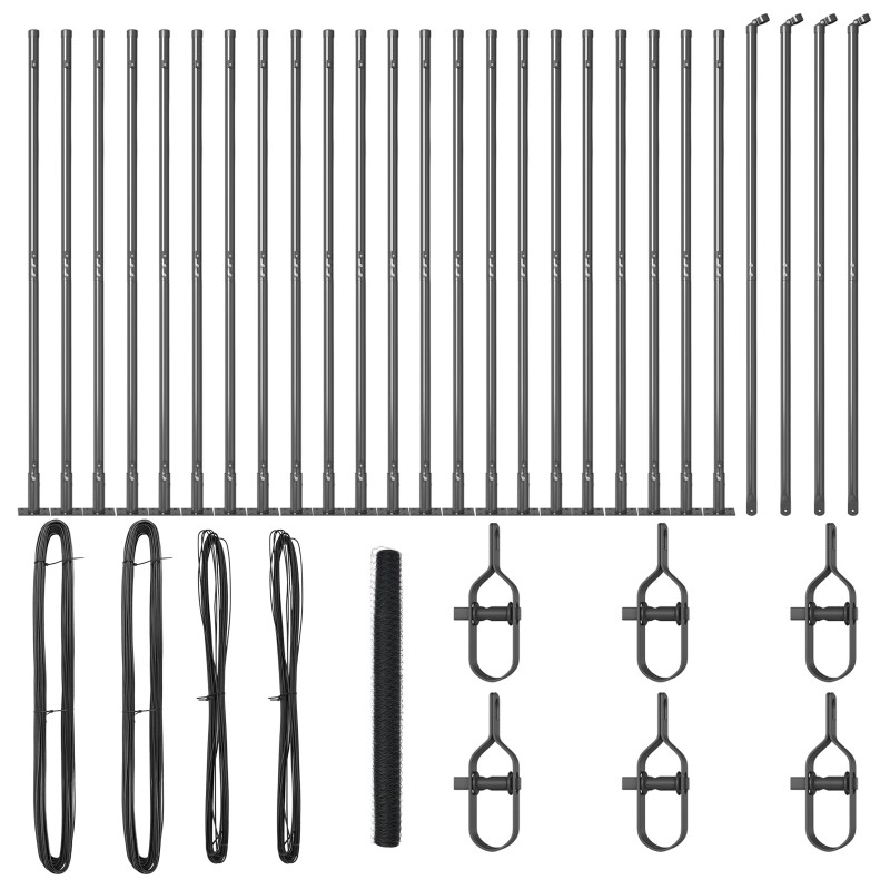 vidaXL Žoga āķis Pelēka 50 x 1,4 m ,50 mm siets, Tērauds un PVC