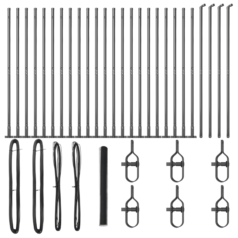 vidaXL Žoga āķis Pelēka 50 x 1,5 m ,13 mm siets, Tērauds un PVC