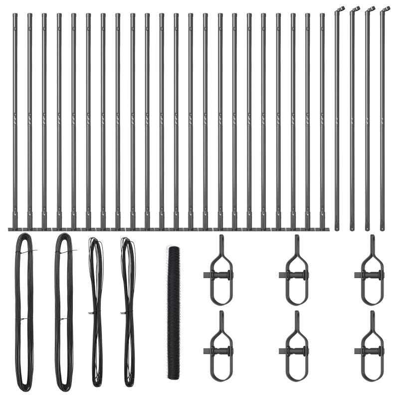 vidaXL Žoga āķis Pelēka 50 x 1,5 m ,36 mm acs izmērs, Tērauds un PVC