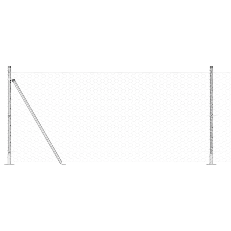 vidaXL Žoga āķis Sudraba 25 x 1 m ,36 mm siets, Tērauds