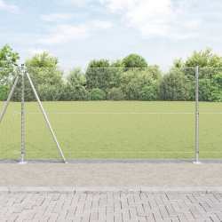 vidaXL Žoga āķis Sudraba 25 x 1,2 m ,13 mm tīkls, Tērauds