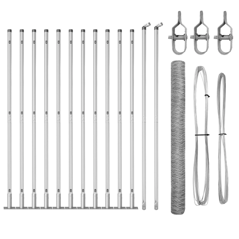 vidaXL Žoga āķis Sudraba 25 x 1,5 m ,36 mm acs, Tērauds
