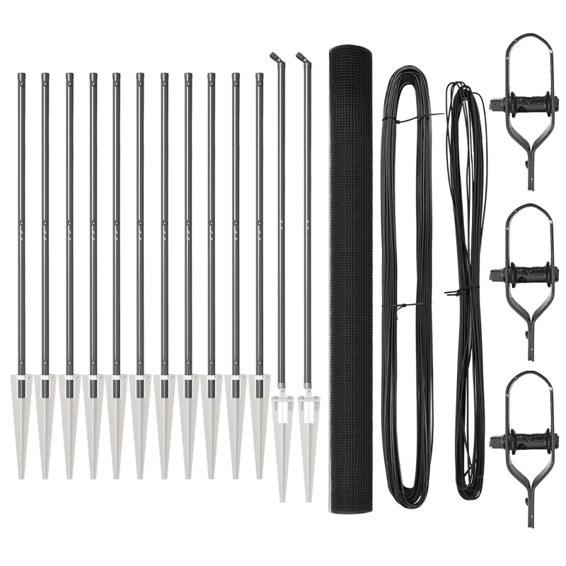 vidaXL Žoga āķis Pelēka 25 x 1,5 m ,25 x 25 mm tīklas, Tērauds