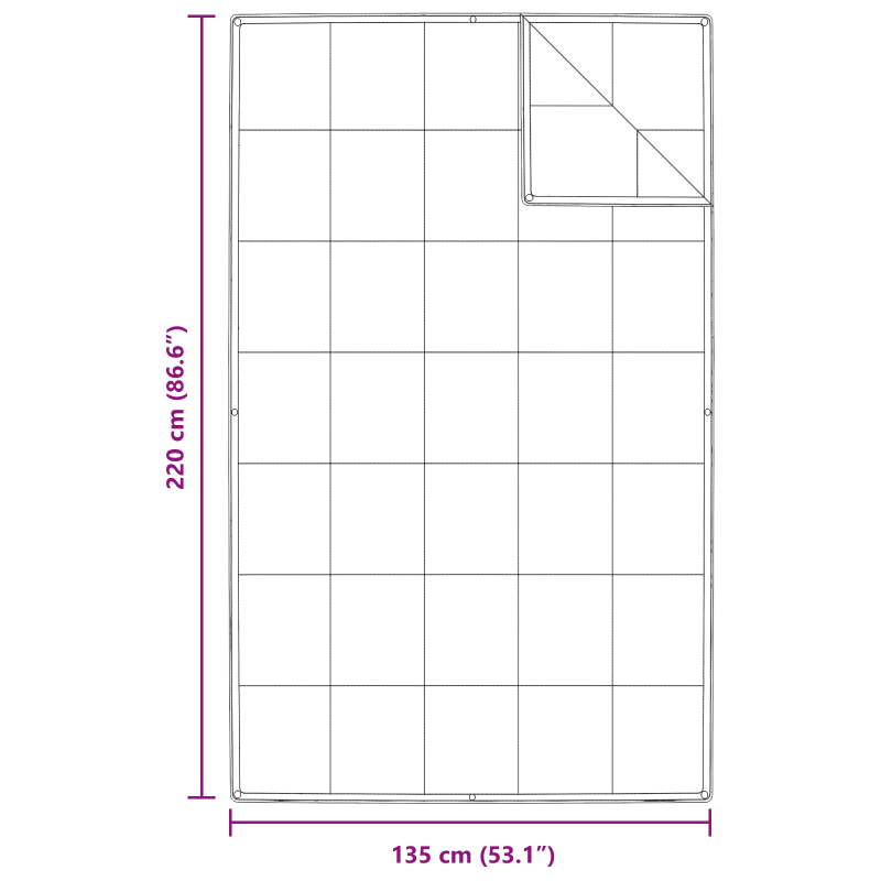 vidaXL 2-in-1 Segu Balts 135 x 220 cm Spalvas