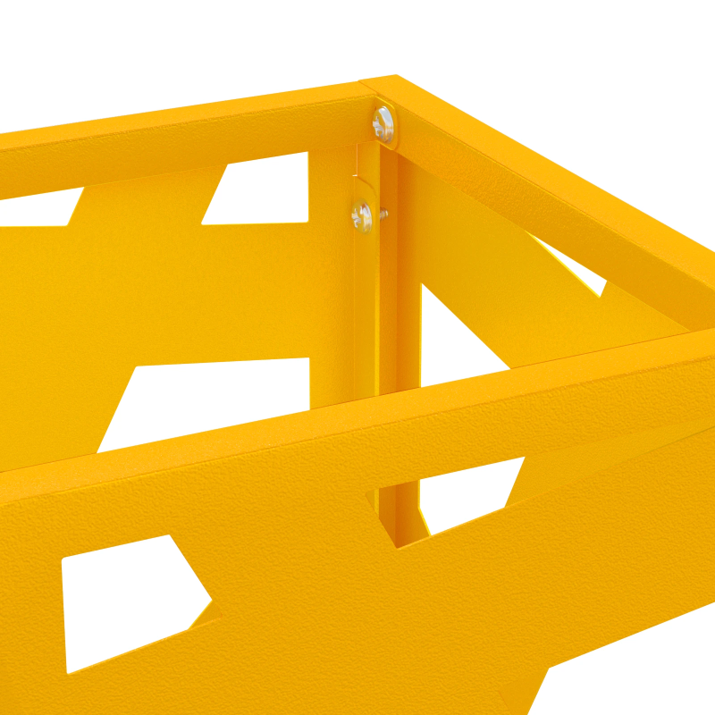 vidaXL Lietussarga statīvs Sinepju 15,5 x 15,5 x 49 cm Metāla