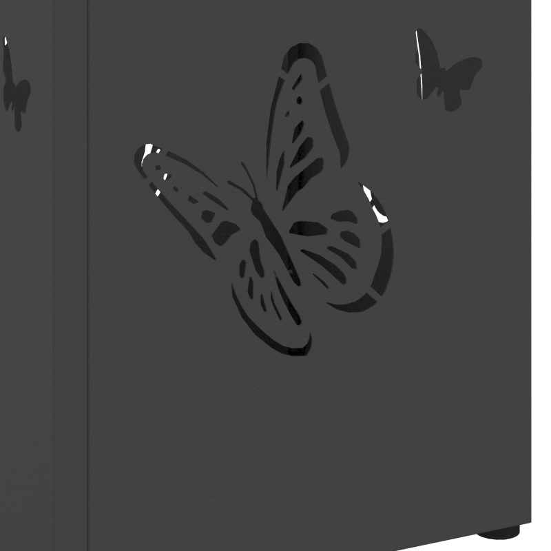 vidaXL Lietussarga statīvs Melna 15,5 x 15,5 x 49 cm Metāla