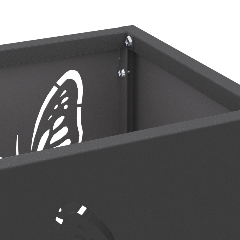 vidaXL Lietussarga statīvs Melna 15,5 x 15,5 x 49 cm Metāla