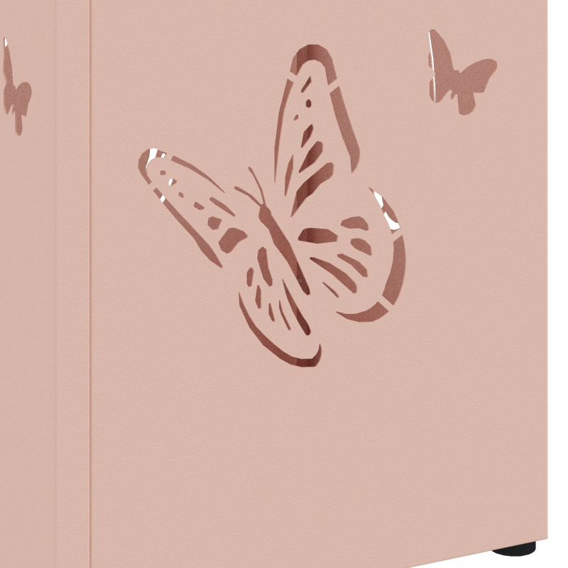 vidaXL Lietussarga statīvs Rozā 15,5 x 15,5 x 49 cm Metāla