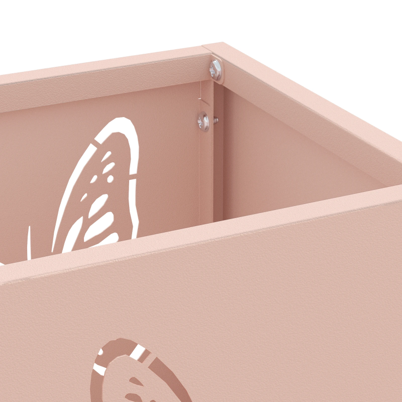 vidaXL Lietussarga statīvs Rozā 15,5 x 15,5 x 49 cm Metāla