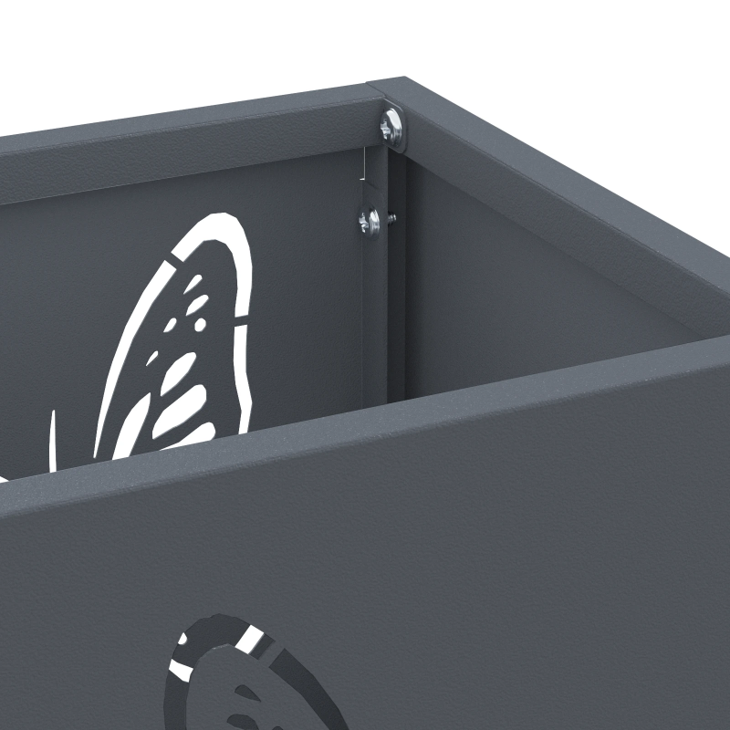 vidaXL Lietussarga statīvs Antracīts 15,5 x 15,5 x 49 cm Metāla