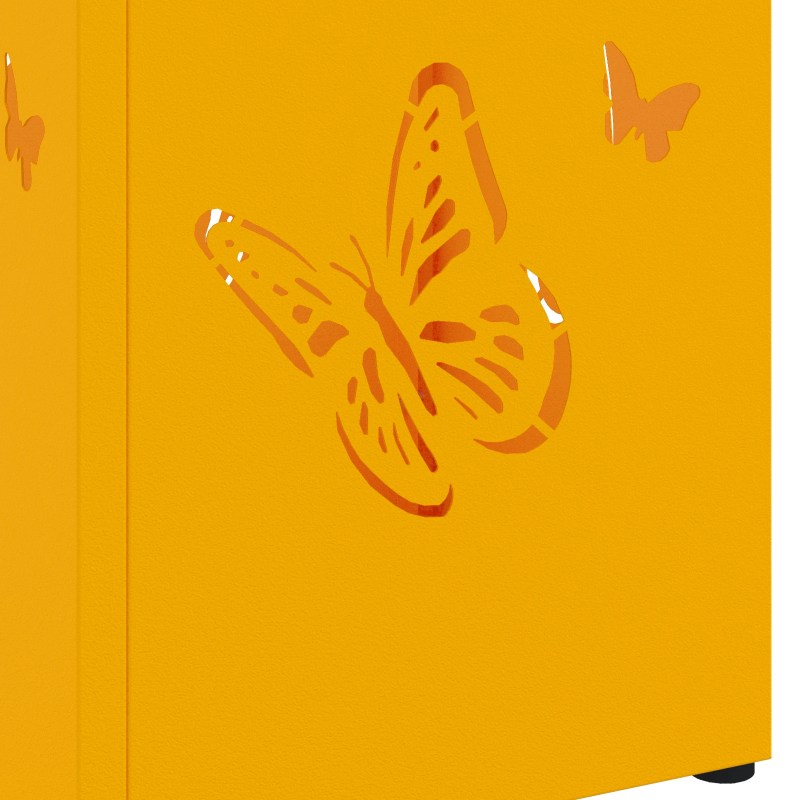 vidaXL Lietussarga statīvs Sinepju 15,5 x 15,5 x 49 cm Metāla