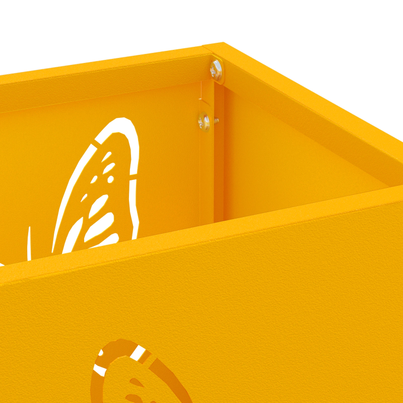 vidaXL Lietussarga statīvs Sinepju 15,5 x 15,5 x 49 cm Metāla