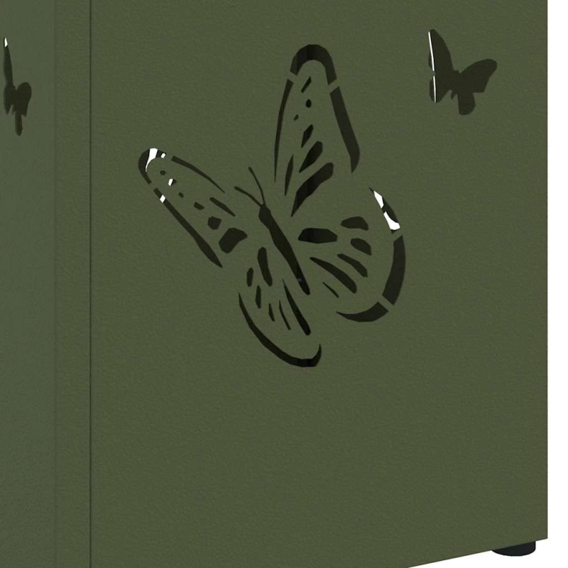 vidaXL Lietussarga statīvs Olīvu zaļš 15,5 x 15,5 x 49 cm Metāla