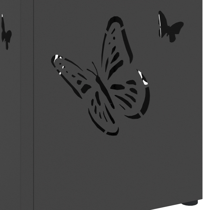 vidaXL Lietussarga statīvs Melna 15,5 x 15,5 x 49 cm Metāla